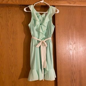 Mint Green Flutter Dress